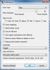 Скриншот 1 из 3 программы dupeGuru Music Edition 6.8.1/6.7.0