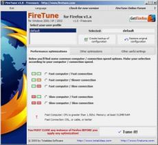 Скриншот 1 из 1 программы FireTune