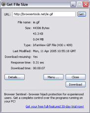 Скриншот 3 из 3 программы Get File Size