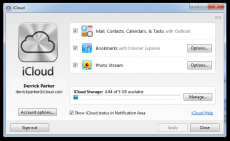 Скриншот 2 из 3 программы iCloud Control Panel