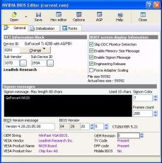 Скриншот 1 из 2 программы NVIDIA BIOS Editor (NiBiTor)