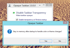 Скриншот 2 из 2 программы Opaque Taskbar for Windows 8