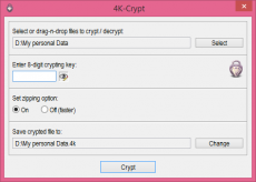Скриншот 1 из 2 программы 4K-Crypt