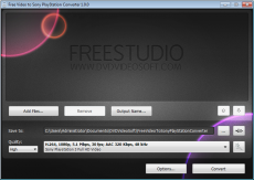Скриншот 1 из 1 программы Free Video to Sony PlayStation Converter