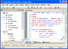 Скриншот 1 из 1 программы CodeLobster PHP Edition
