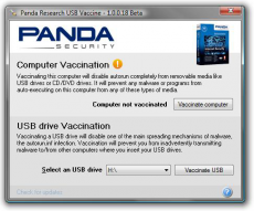 Скриншот 1 из 1 программы Panda USB Vaccine