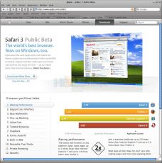 Скриншот 1 из 1 программы Apple Safari for Windows