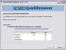 Скриншот 1 из 1 программы Panda Quick Remover