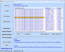 Скриншот 1 из 3 программы AML Registry Cleaner