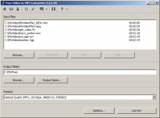Скриншот 1 из 1 программы Free Video to MP3 Converter