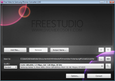 Скриншот 1 из 1 программы Free Video to Samsung Phones Converter