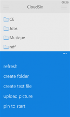 Скриншот 2 из 5 программы CloudSix for Dropbox (Windows Phone)