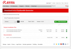 Скриншот 1 из 1 программы Avira Manual Update Tool (Avira Fusebundle Generator)