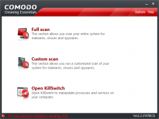 Скриншот 1 из 1 программы Comodo Cleaning Essentials