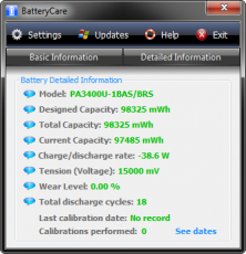 Скриншот 2 из 4 программы BatteryCare