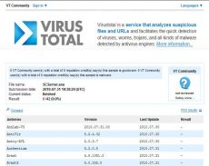 Скриншот 1 из 1 программы VirusTotal Uploader