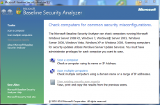 Скриншот 1 из 1 программы Microsoft Baseline Security Analyzer