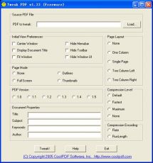 Скриншот 1 из 1 программы Tweak PDF