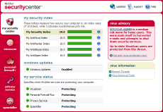 Скриншот 1 из 1 программы McAfee Internet Security 2014