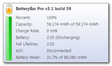Скриншот 3 из 3 программы BatteryBar