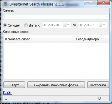 Скриншот 1 из 1 программы LiveInternet Search Phrases