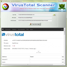 Скриншот 2 из 3 программы VirusTotal Scanner