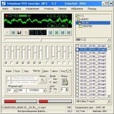 Скриншот 1 из 1 программы Telephone VOX recorder МР3