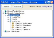 Скриншот 1 из 1 программы BySoft Network Share Browser