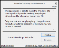 Скриншот 1 из 1 программы StartOnDesktop
