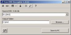 Скриншот 1 из 1 программы Free DVD Decrypter
