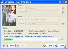 Скриншот 2 из 2 программы Easy DVD Clone