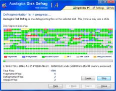 Скриншот 1 из 1 программы Auslogics Disk Defrag