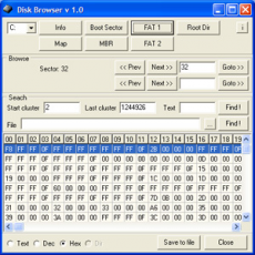 Скриншот 1 из 1 программы FAT Disk Browser