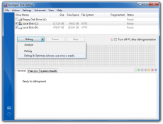Скриншот 1 из 2 программы Auslogics Disk Defrag