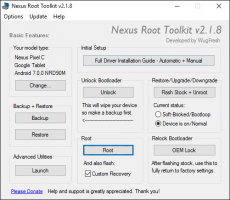 Скриншот 1 из 1 программы Nexus Root Toolkit