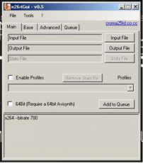 Скриншот 1 из 4 программы x264Gui