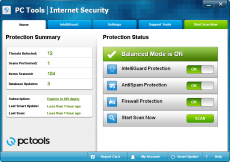 Скриншот 3 из 3 программы PC Tools Internet Security 2012