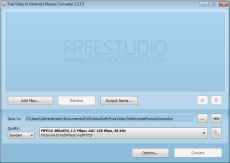 Скриншот 1 из 1 программы Free Video to Motorola Phones Converter