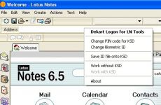 Скриншот 1 из 1 программы Dekart Logon for Lotus Notes