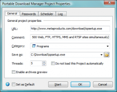 Скриншот 3 из 6 программы MetaProducts Portable Download Manager