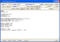 Скриншот 1 из 1 программы NTFS Disk Browser
