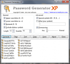 Скриншот 1 из 1 программы Password Generator
