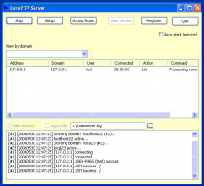 Скриншот 1 из 1 программы Core FTP Server