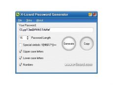 Скриншот 1 из 1 программы XLZ Password Generator