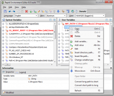 Скриншот 1 из 1 программы Rapid Environment Editor