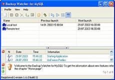 Скриншот 1 из 1 программы Backup Watcher for MySQL