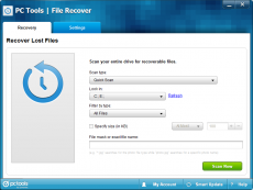 Скриншот 2 из 3 программы PC Tools File Recover