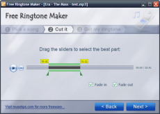 Скриншот 2 из 3 программы Free Ringtone Maker