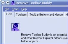 Скриншот 1 из 1 программы Remove Toolbar Buddy