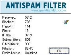 Скриншот 1 из 2 программы ASF - Anti-Spam Filter